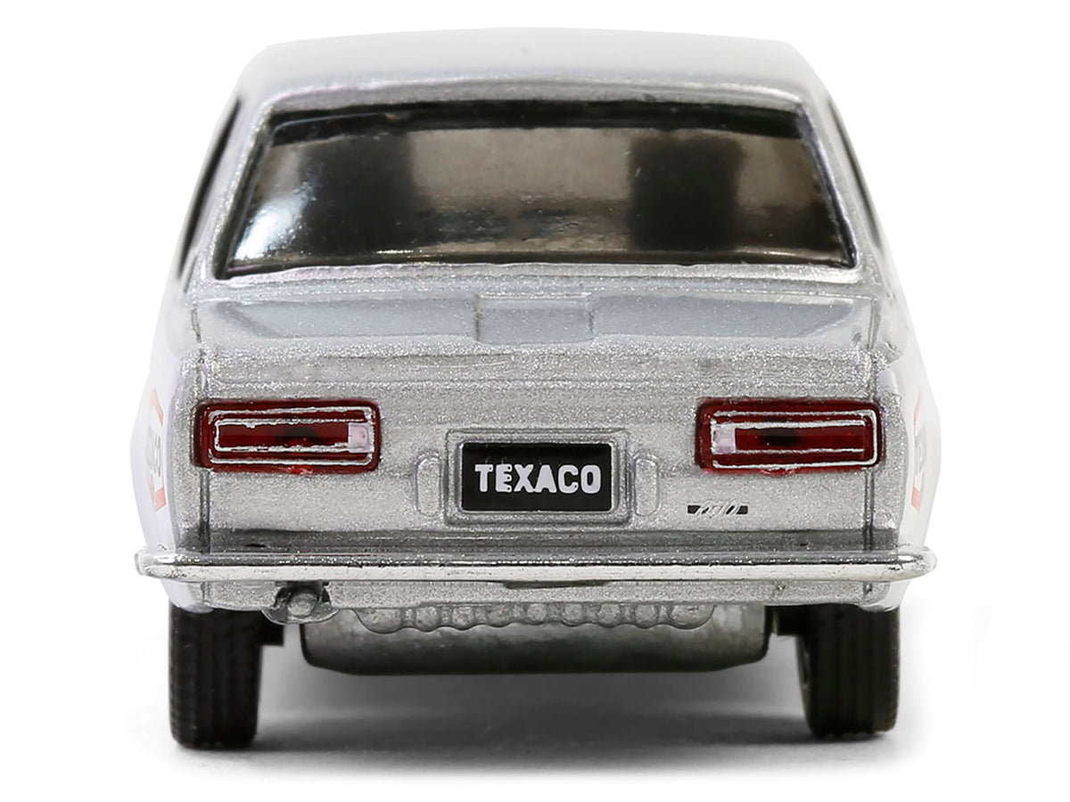 1970 Nissan Datsun 510 #28 "Texaco" Silver Metallic and White with Red Stripes "Texaco Special Edition" Series 1 1/64 Diecast Model Car