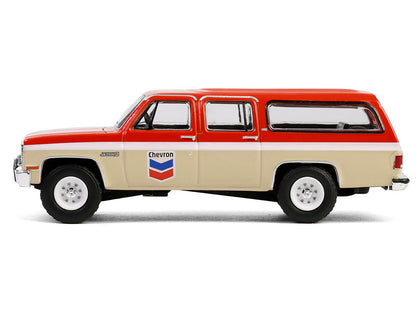 1988 GMC Suburban Sierra Classic C10 "Chevron" Orange and Beige with White Stripes "Chevron Special Edition" Series 1 1/64 Diecast Model Car