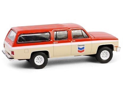 1988 GMC Suburban Sierra Classic C10 "Chevron" Orange and Beige with White Stripes "Chevron Special Edition" Series 1 1/64 Diecast Model Car