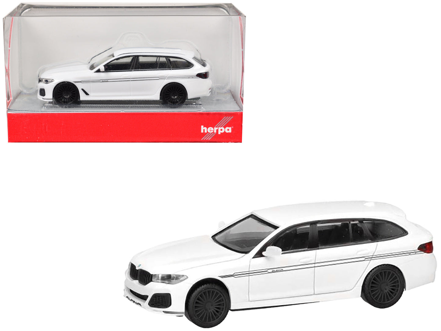 BMW Alpina B5 Touring White 1/87 (HO) Plastic Model Car