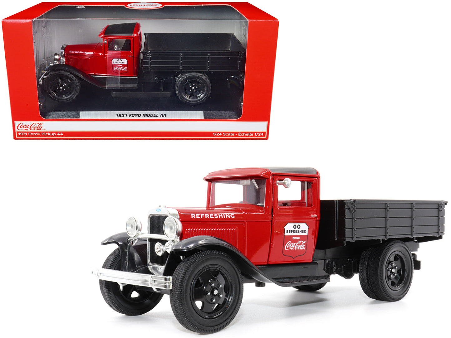 1931 Ford Model AA Pickup Truck Red and Black "Go Refreshed - Drink Coca-Cola" 1/24 Diecast Model Car