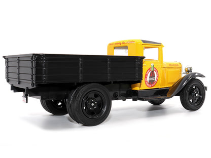 1931 Ford Model AA Pickup Truck Yellow and Black "Drink it Ice Cold for Sparkling Refreshment - Coca-Cola" 1/24 Diecast Model Car