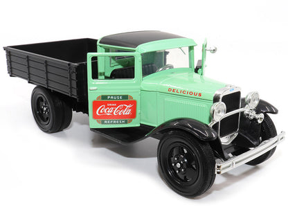 1931 Ford Model AA Pickup Truck Light Green and Black "Pause. Refresh. Drink Coca-Cola" 1/24 Diecast Model Car