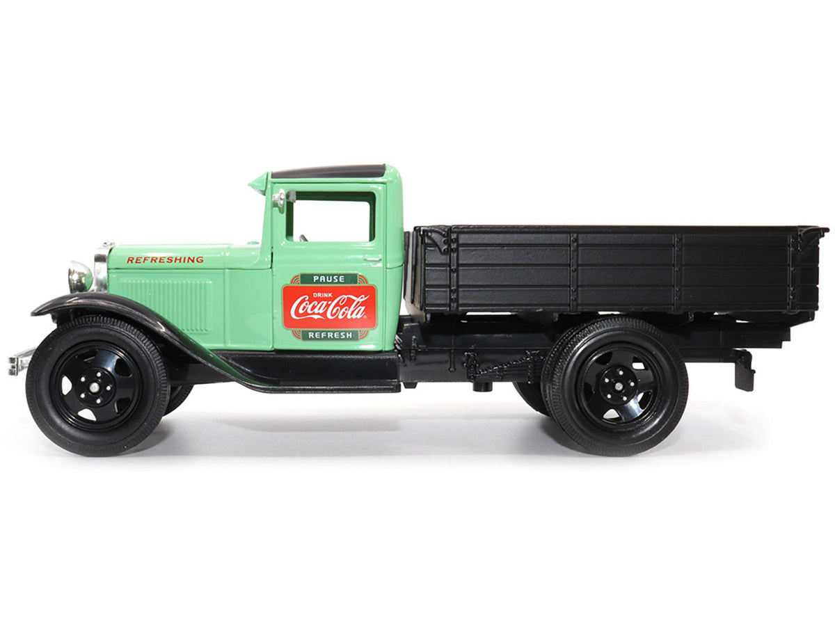 1931 Ford Model AA Pickup Truck Light Green and Black "Pause. Refresh. Drink Coca-Cola" 1/24 Diecast Model Car