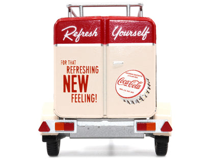 Travel Trailer Cream with Red Top "Pause and Refresh Yourself Drink Delicious Coca-Cola" 1/24 Diecast Model Car