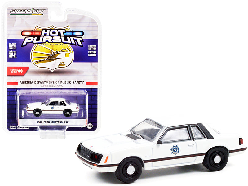 1982 Ford Mustang SSP White "Arizona Department of Public Safety" "Hot Pursuit" Series 39 1/64 Diecast Model Car