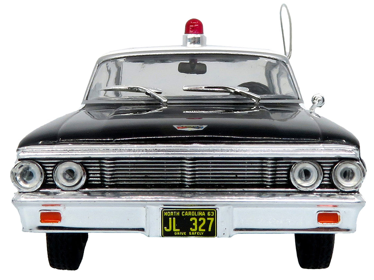 1964 Ford Galaxie 500 Police Car "Mount Airy Mayberry Sheriff" Black and White 1/43 Diecast Model