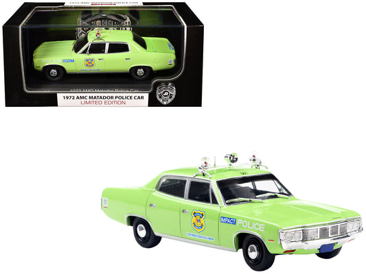 1972 AMC Matador Police Car "Cleveland Police Department" Light Green 1/43 Diecast Model