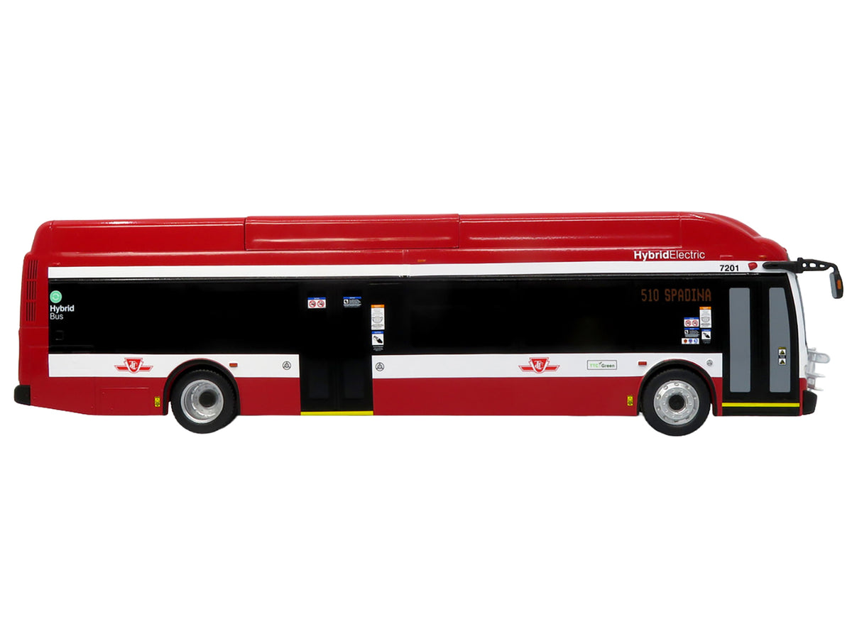 New Flyer Xcelsior Transit Bus Bank "TTC – Toronto Transit Commission" Red and White "The Bus & Motorcoach Collection" Limited Edition to 504 Pieces Worldwide 1/43 Model