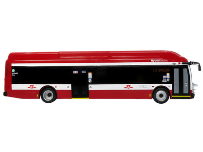 New Flyer Xcelsior Transit Bus Bank "TTC – Toronto Transit Commission" Red and White "The Bus & Motorcoach Collection" Limited Edition to 504 Pieces Worldwide 1/43 Model