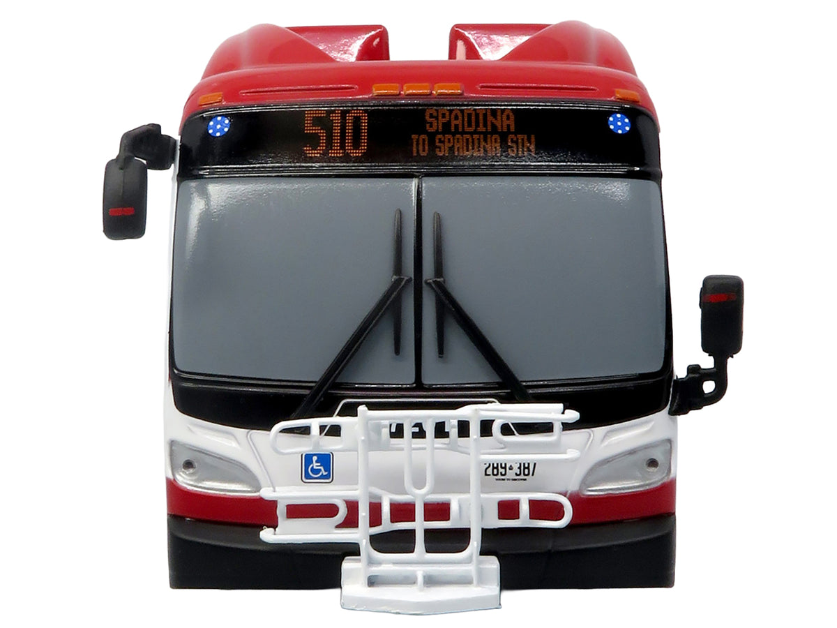 New Flyer Xcelsior Transit Bus Bank "TTC – Toronto Transit Commission" Red and White "The Bus & Motorcoach Collection" Limited Edition to 504 Pieces Worldwide 1/43 Model