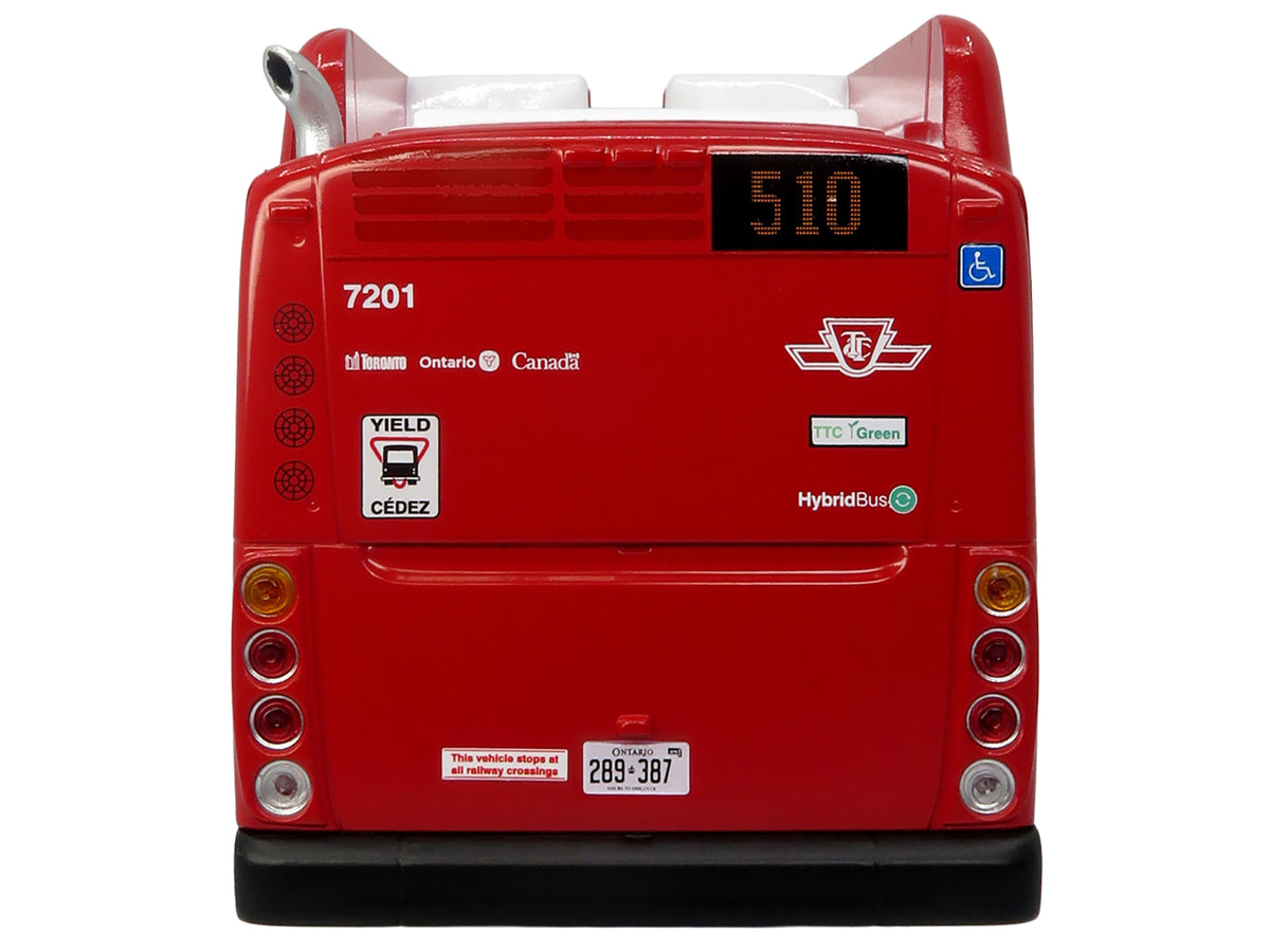 New Flyer Xcelsior Transit Bus Bank "TTC – Toronto Transit Commission" Red and White "The Bus & Motorcoach Collection" Limited Edition to 504 Pieces Worldwide 1/43 Model