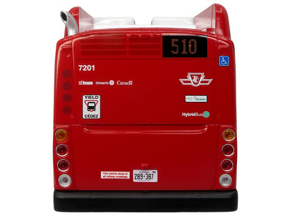 New Flyer Xcelsior Transit Bus Bank "TTC – Toronto Transit Commission" Red and White "The Bus & Motorcoach Collection" Limited Edition to 504 Pieces Worldwide 1/43 Model