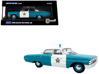 1964 Ford Galaxie 500 Police Car "Chicago Police Department" Blue and White "Five0" Series Limited Edition to 504 pieces Worldwide 1/43 Diecast Model