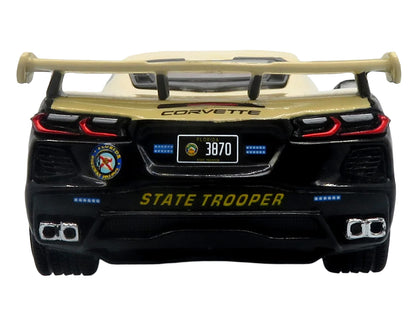2023 Chevrolet Corvette C8 Stingray Police Interceptor "Florida Highway Patrol (FHP)" Black with Cream Top 1/43 Diecast Model