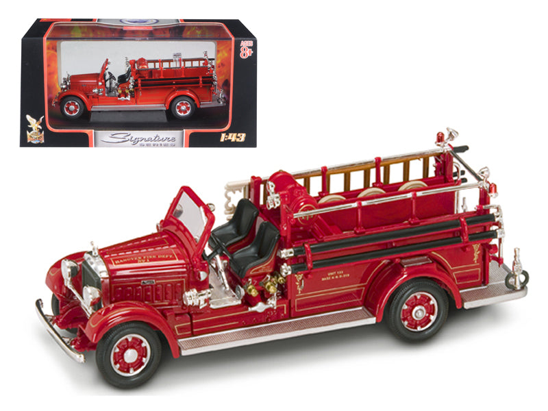 1935 Mack Type 75BX Fire Engine Red 1/43 Diecast Model Car