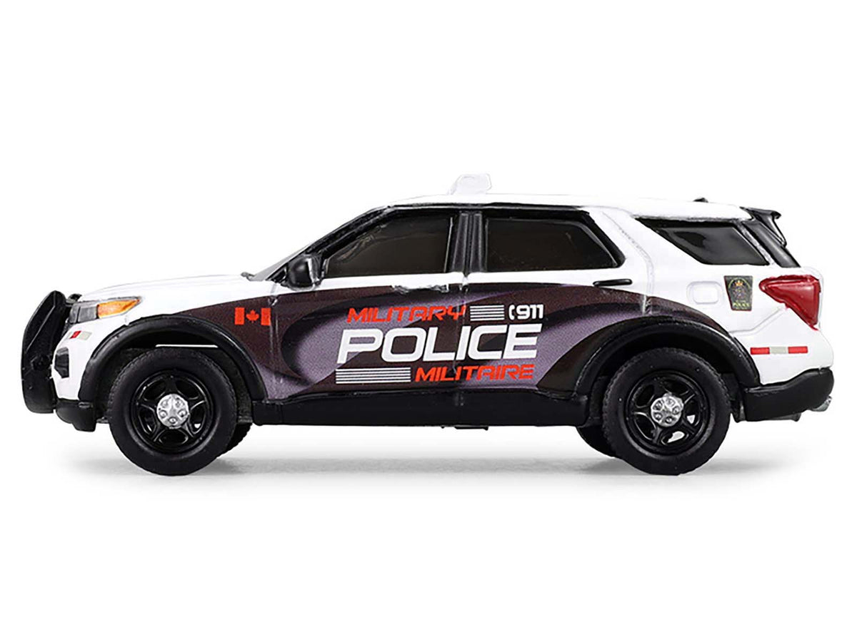 2024 Ford Police Interceptor Utility "Canada Military Police" White with Graphics "Hot Pursuit - Canada Special Edition" Series 1/64 Diecast Model Car