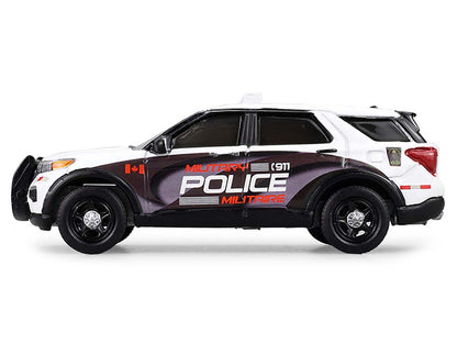 2024 Ford Police Interceptor Utility "Canada Military Police" White with Graphics "Hot Pursuit - Canada Special Edition" Series 1/64 Diecast Model Car