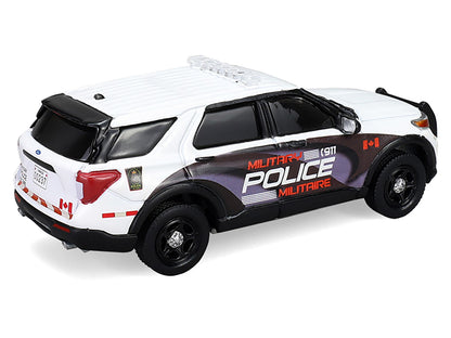 2024 Ford Police Interceptor Utility "Canada Military Police" White with Graphics "Hot Pursuit - Canada Special Edition" Series 1/64 Diecast Model Car