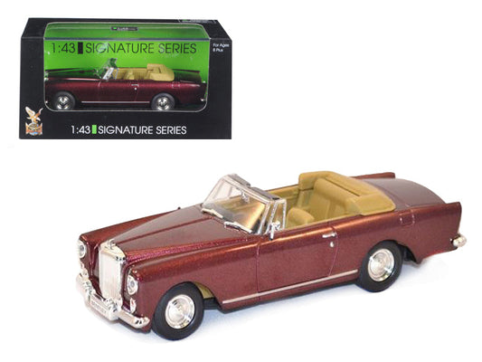 1961 Bentley Continental S2 Park Ward DHC Convertible Burgundy 1/43 Diecast Car Model