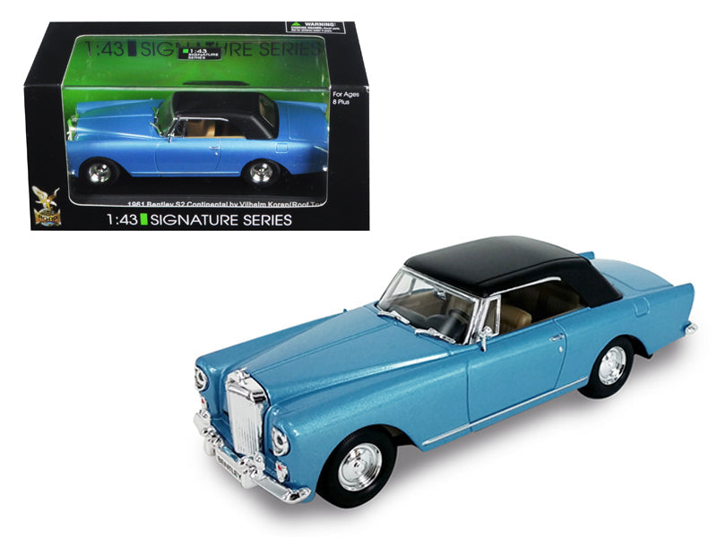 1961 Bentley Continental S2 Park Ward Blue 1/43 Diecast Model Car