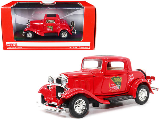 1932 Ford Coupe "Coca-Cola" Red with Black Top 1/43 Diecast Model Car