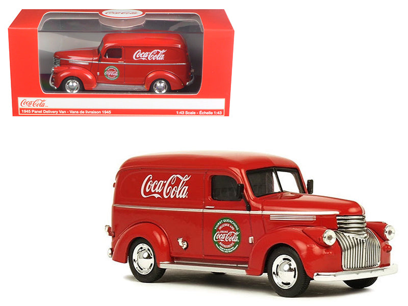 1945 Panel Delivery Van "Coca-Cola" Red 1/43 Diecast Model Car