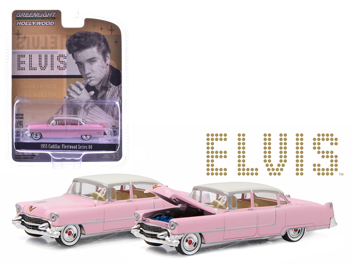 1955 Cadillac Fleetwood Series 60 Special Elvis Presley "Pink Cadillac" (1935-1977) 1/64 Diecast Model Car