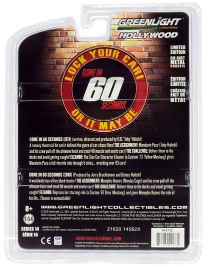 1967 Ford Mustang Custom "Eleanor" "Gone in 60 Sixty Seconds" (2000) Movie 1/64 Diecast Car Model