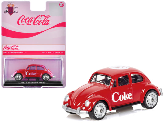 1967 Volkswagen Beetle "Coca-Cola" Red 1/50 Diecast Model