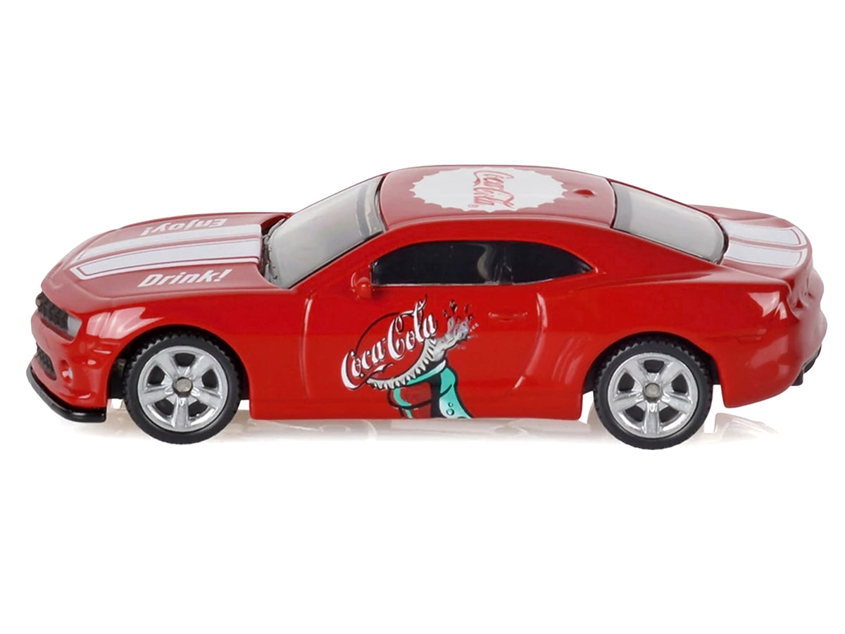 2013 Chevrolet Camaro SS "Coca-Cola" Red with White Stripes 1/64 Diecast Model