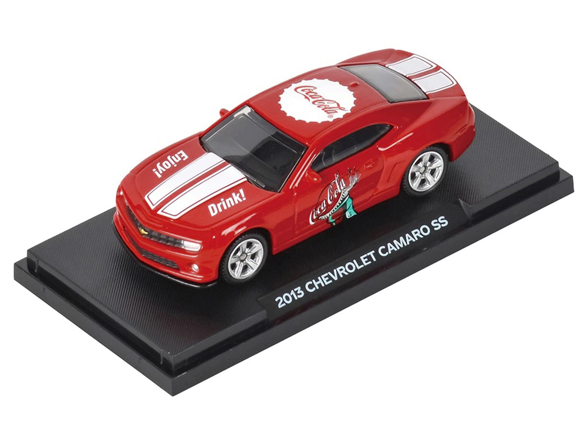 2013 Chevrolet Camaro SS "Coca-Cola" Red with White Stripes 1/64 Diecast Model