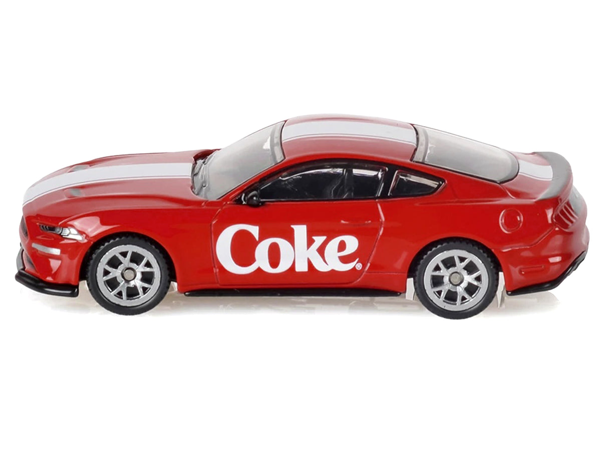2018 Ford Mustang GT "Coca-Cola" Red with White Stripes 1/64 Diecast Model