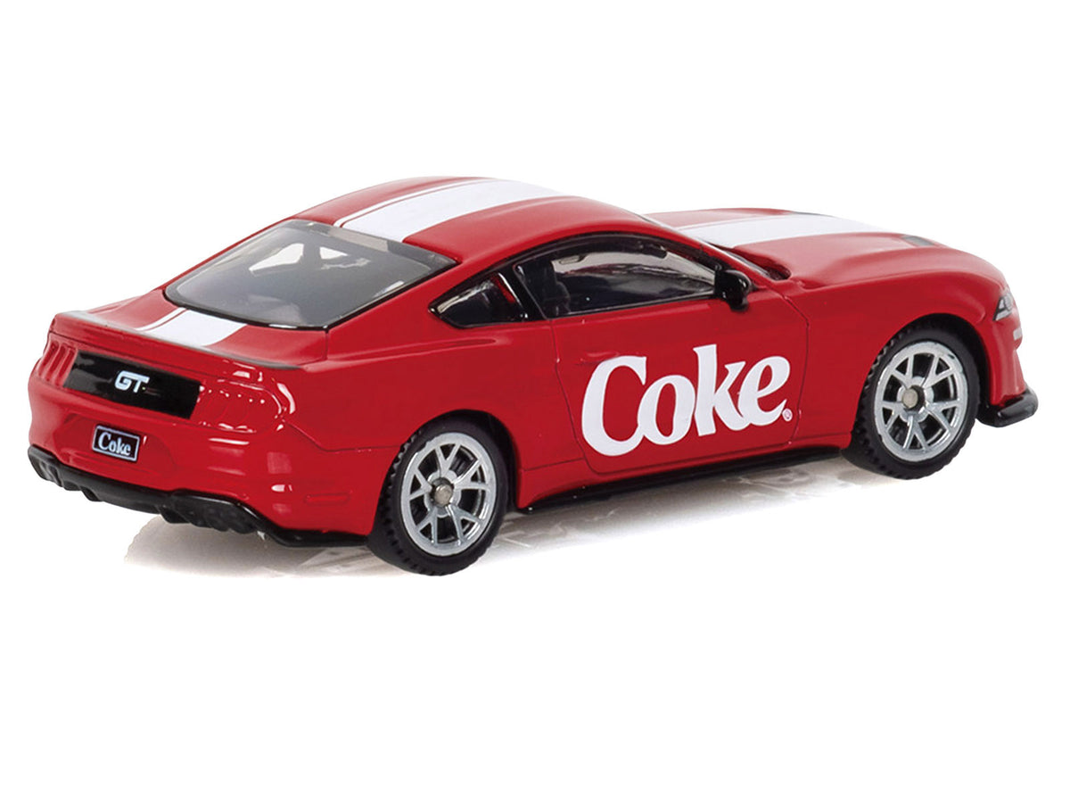 2018 Ford Mustang GT "Coca-Cola" Red with White Stripes 1/64 Diecast Model