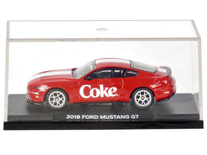 2018 Ford Mustang GT "Coca-Cola" Red with White Stripes 1/64 Diecast Model