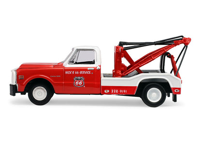 1971 Chevrolet C-30 Dually Wrecker Tow Truck "Phillips 66" Red with White Top "Dually Drivers" Series 17 1/64 Diecast Model Car