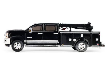 2016 Chevrolet Silverado 3500 Dually Crane Truck Black "Dually Drivers" Series 17 1/64 Diecast Model Car
