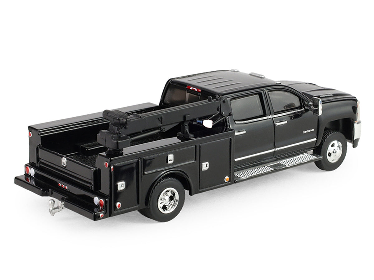2016 Chevrolet Silverado 3500 Dually Crane Truck Black "Dually Drivers" Series 17 1/64 Diecast Model Car