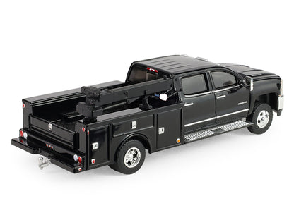 2016 Chevrolet Silverado 3500 Dually Crane Truck Black "Dually Drivers" Series 17 1/64 Diecast Model Car