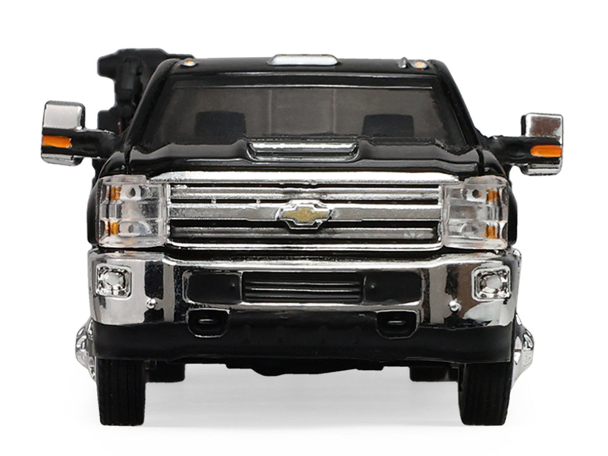 2016 Chevrolet Silverado 3500 Dually Crane Truck Black "Dually Drivers" Series 17 1/64 Diecast Model Car