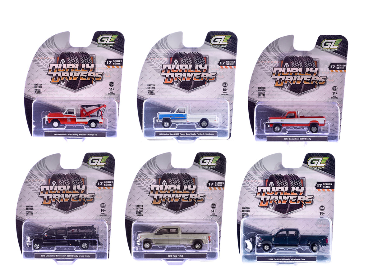 "Dually Drivers" Series 17 Set of 6 pieces 1/64 Diecast Model Cars