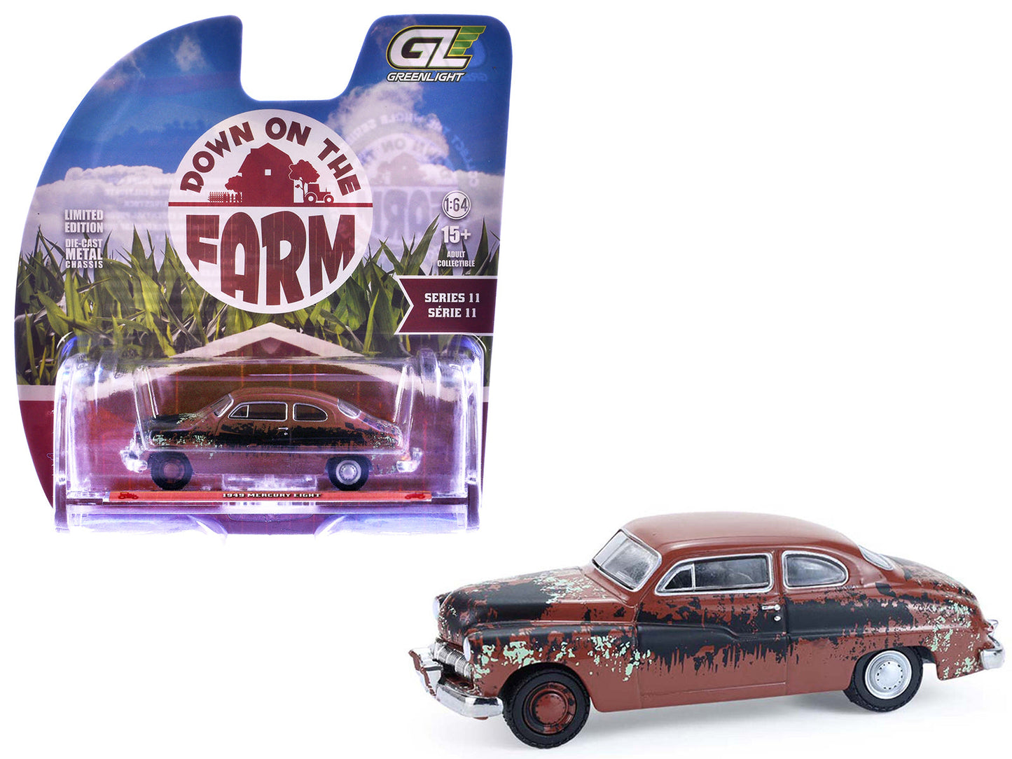 1949 Mercury Eight "Barn Find" Brown (Rusted) "Down on the Farm" Series 11 1/64 Diecast Model