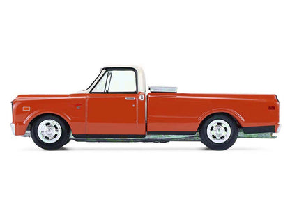 1968 Chevrolet C-10 Pickup Truck with Toolbox Orange and Beige "Down on the Farm" Series 11 1/64 Diecast Model