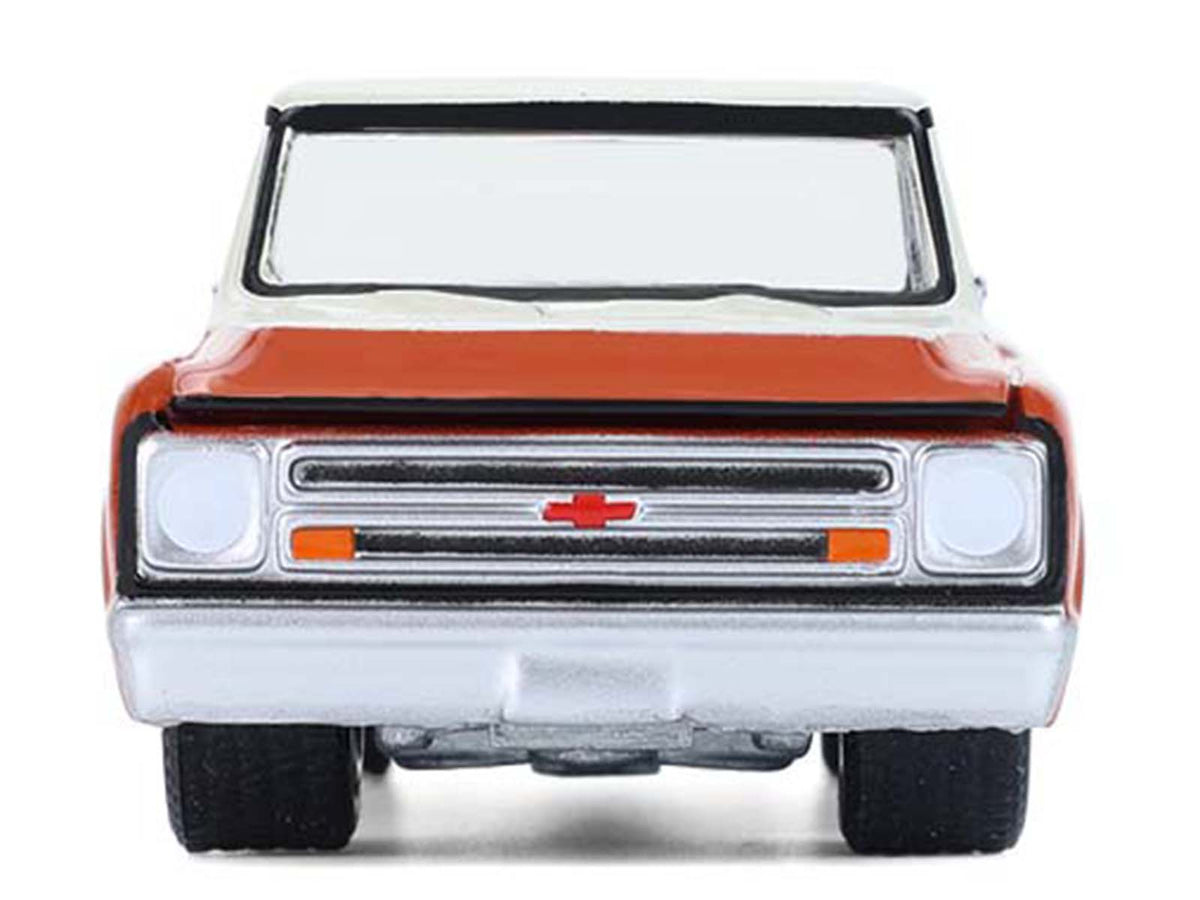 1968 Chevrolet C-10 Pickup Truck with Toolbox Orange and Beige "Down on the Farm" Series 11 1/64 Diecast Model