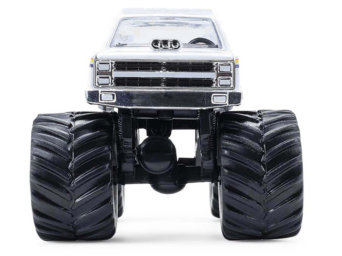 1986 Chevrolet Silverado Monster Truck "Royal Canadian Mounted Police" White with Stripes "Kings of Crunch - Hot Pursuit" Special Edition 1/64 Diecast Model Car