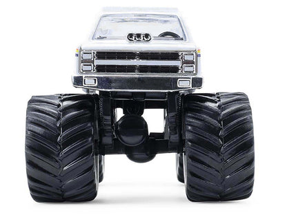 1986 Chevrolet Silverado Monster Truck "Royal Canadian Mounted Police" White with Stripes "Kings of Crunch - Hot Pursuit" Special Edition 1/64 Diecast Model Car