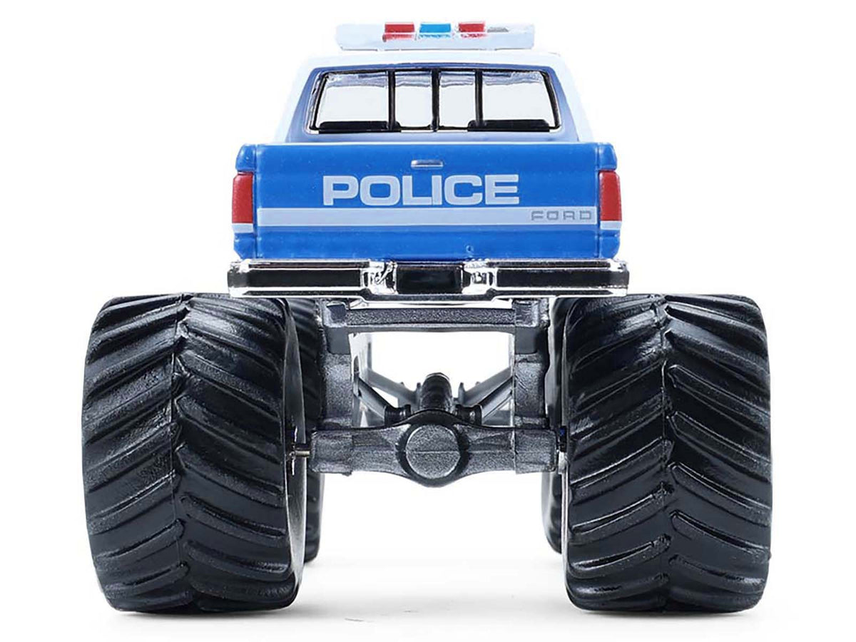 1990 Ford F-350 Monster Truck "NYPD (New York Police Department)" Blue with White Top "Kings of Crunch - Hot Pursuit" Special Edition 1/64 Diecast Model Car