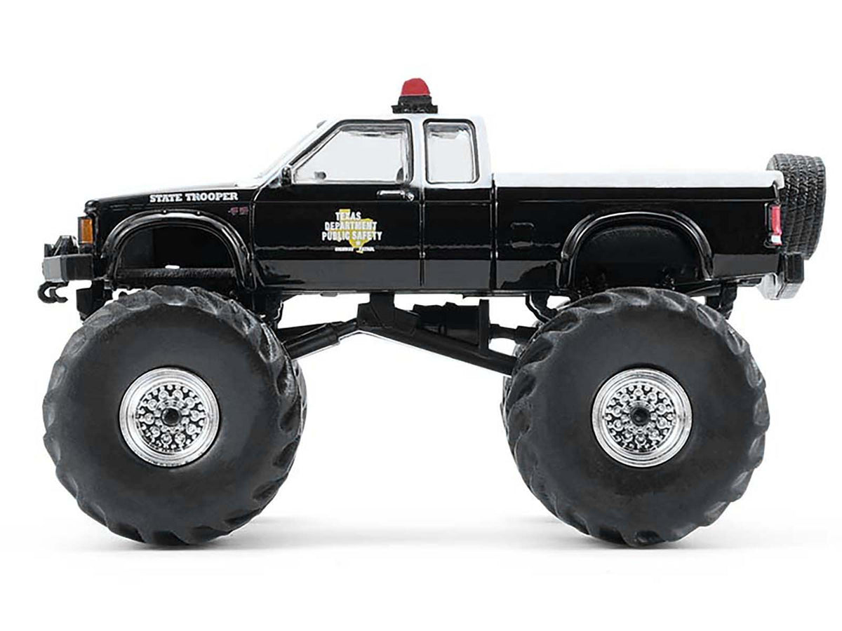 1990 GMC S-15 Monster Truck "Texas Department of Public Safety" Black and White "Kings of Crunch - Hot Pursuit" Special Edition 1/64 Diecast Model Car