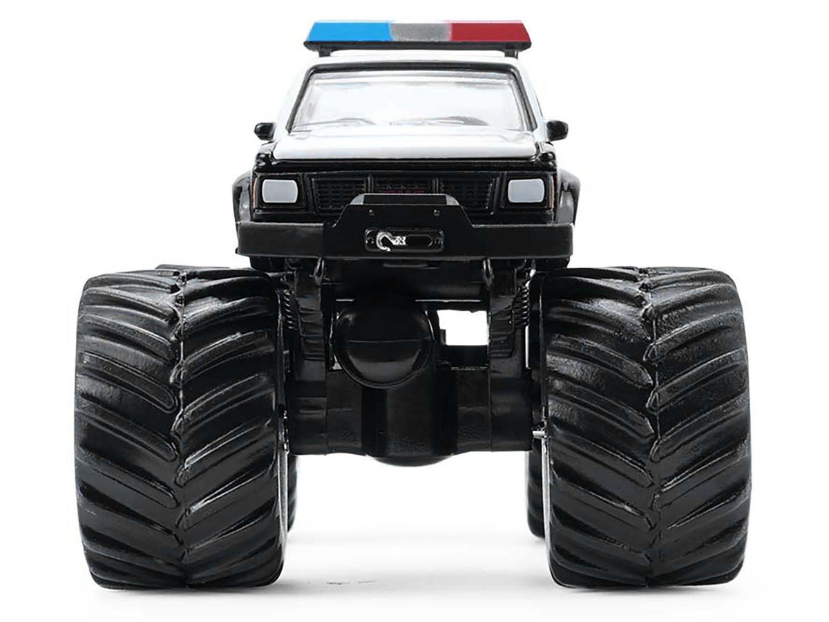 1990 GMC S-15 Monster Truck "Texas Department of Public Safety" Black and White "Kings of Crunch - Hot Pursuit" Special Edition 1/64 Diecast Model Car