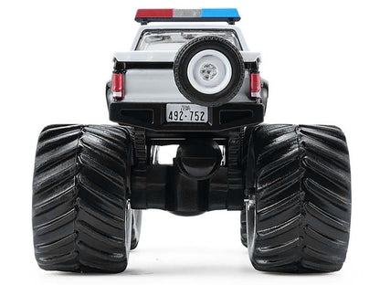 1990 GMC S-15 Monster Truck "Texas Department of Public Safety" Black and White "Kings of Crunch - Hot Pursuit" Special Edition 1/64 Diecast Model Car